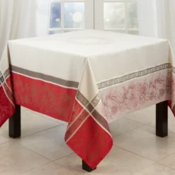 Saro Lifestyle Tablecloth With Jacquard Christmas Design -Saro Lifestyle GUEST 515ec808 496d 419b 8239 66304b1b572f