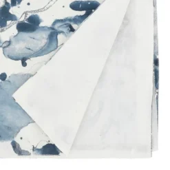 Saro Lifestyle Ink Spill Delight Table Runner, Blue, 16"x72"