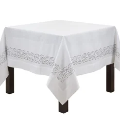 Saro Lifestyle Scroll Tablecloth With Embroidered Design -Saro Lifestyle GUEST 551fa915 ff06 4aa5 afc9 b9542be48df6