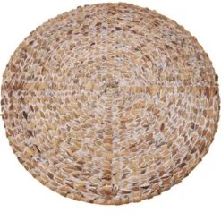 Saro Lifestyle Rustic Table Mats With Water Hyacinth Woven Design