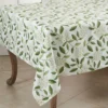Saro Lifestyle Floral Square Tablecloth, 55", Green