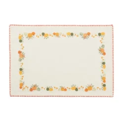 Saro Lifestyle Pumpkin Patch Placemat (Set Of 4), 13"x19", Orange -Saro Lifestyle GUEST 5d50b2a6 e4e5 48a8 b6e8 559949096236