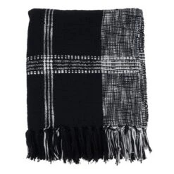 50"x70" Oversized Plaid Cotton Throw Blanket - Saro Lifestyle -Saro Lifestyle GUEST 5f0041a4 56a6 4786 9d32 25b7ddeb2fa2