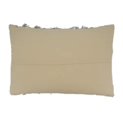 Saro Lifestyle Shaggy Striped Decorative Pillow Cover