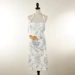 Saro Lifestyle Charming Toile Floral Apron, 28"x35", Blue 6 Saro Lifestyle Charming Toile Floral Apron, 28"x35", Blue -Saro Lifestyle GUEST 60783c8d 165d 4364 bbe5 3af74931ce2c