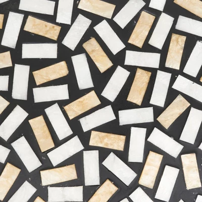 Saro Lifestyle Natural Shell Fragment Placemat (Set Of 4), 15"x15", Black 3 Saro Lifestyle Natural Shell Fragment Placemat (Set Of 4), 15"x15", Black - Image 3