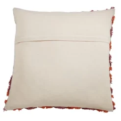 Saro Lifestyle Block Print Embroidered Decorative Pillow Cover