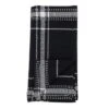 Saro Lifestyle Saro Lifestyle Plaid Cotton Table Napkins (Set Of 4), Black, 20"