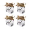 Saro Lifestyle Buzzing Bee Beaded Napkin Ring (Set Of 4), Gold
