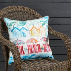 Saro Lifestyle Coastal Outdoor Beach Poly Filled Pillow, 20"x20", Multicolored -Saro Lifestyle GUEST 639e9b3e 1c7e 48ae 8157 b3a2d8e4367b