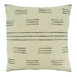 Saro Lifestyle Dash Line Throw Pillow With Poly Filling -Saro Lifestyle GUEST 63ad16f2 ce56 46ef bb3e fe60a87be0c9