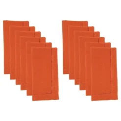 Saro Lifestyle Hemstitched Border Dinner Napkin (Set Of 12)