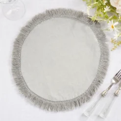 Saro Lifestyle Placemats With Stonewashed Fringed Design (Set Of 4) -Saro Lifestyle GUEST 66a4d98a 1bca 4944 9cf6 3d739d923fdd