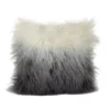 Saro Lifestyle Mongolian Collection Mongolian Lamb Fur Wool Throw Pillow, Poly Filled