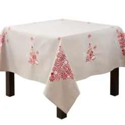 Saro Lifestyle Holiday Tablecloth With Peppermint Christmas Tree Design -Saro Lifestyle GUEST 6aabd579 d771 407e 8bf8 59d25f36222a