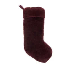Saro Lifestyle Cozy Delight Lamb Fur Stocking -Saro Lifestyle GUEST 6e59da30 e7c2 4569 8839 cee90eb26095