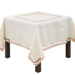 Saro Lifestyle Candy Cane Design Holiday Christmas Tablecloth -Saro Lifestyle GUEST 6f95eb17 7b67 41f9 a480 f8264118b07d