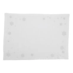 Saro Lifestyle Winter Delight Embroidered Snowflake Placemat (Set Of 4), 14"x20", Gold