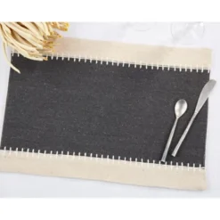 Saro Lifestyle Whipstitched Border Design Placemat (Set Of 4) -Saro Lifestyle GUEST 7188e205 941e 40e3 a243 b21317733461