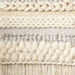 Saro Lifestyle Saro Lifestyle Fringe Braided Design Wall Hanging, Grey, -Saro Lifestyle GUEST 721da1d3 9c6b 47a5 adce ffb8288fb6ca