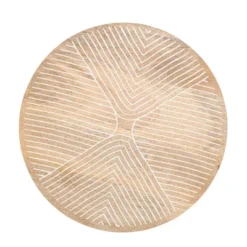 Saro Lifestyle Rustic Charm Wooden Charger Plate (Set Of 4), 13"x13", Beige -Saro Lifestyle GUEST 72b5d7be 4661 43c3 a238 75a1d845ebba