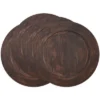 Saro Lifestyle Wood Charger, 13" Ø Round, Brown (Set Of 4)