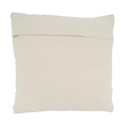 Saro Lifestyle Multi Texture Chindi Pillow - Poly Filled, 18" Square, Natural