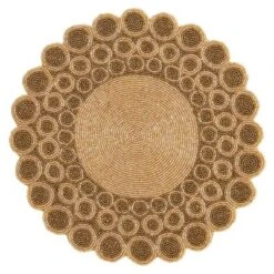 Saro Lifestyle Beaded Placemat, 14" Round (Set Of 4) -Saro Lifestyle GUEST 78979934 eb76 4b6e ae4d 35a1838585a0