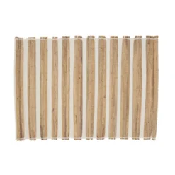 Saro Lifestyle Rustic Weave Hyacinth Placemat (Set Of 4), 14"x20", Beige