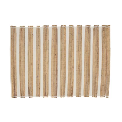 Saro Lifestyle Rustic Weave Hyacinth Placemat (Set Of 4), 14"x20", Beige 1 Saro Lifestyle Rustic Weave Hyacinth Placemat (Set Of 4), 14"x20", Beige