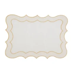 Saro Lifestyle Scallop Border Bliss Placemat (Set Of 4)