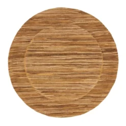 Saro Lifestyle Round Charger Plates With Water Hyacinth Design (Set Of 4)