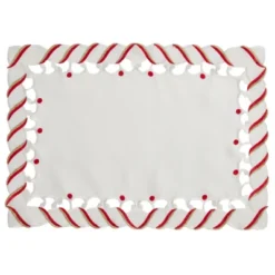 Saro Lifestyle Candy Cane Placemat, 14"x20" Oblong, Ivory (Set Of 4) 7 Saro Lifestyle Candy Cane Placemat, 14"x20" Oblong, Ivory (Set Of 4) -Saro Lifestyle GUEST 7cfc729a bceb 4c9c 8481 2497d9391f5d