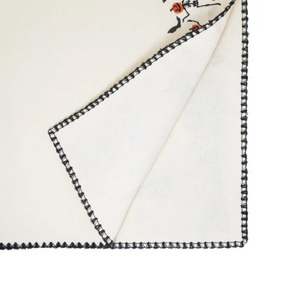 Saro Lifestyle Halloween Town Table Runner, 16"x72", Black 1 Saro Lifestyle Halloween Town Table Runner, 16"x72", Black