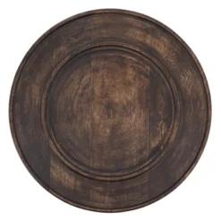Saro Lifestyle Wooden Charger, 13" Ø Round, Brown (Set Of 4) -Saro Lifestyle GUEST 7e5a972d f2a4 4274 80e8 49be5b1d6eb0