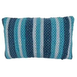 Saro Lifestyle Striped Chindi Throw Pillow With Down Filling -Saro Lifestyle GUEST 7fb05bfd aea2 4c83 b3e1 00c64a2a1cb0