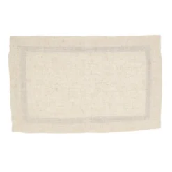 Saro Lifestyle Grosgrain Accent Placemat (Set Of 4), Black, 14"x20"