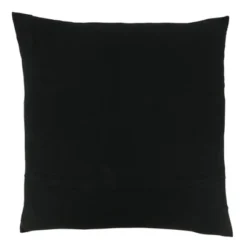 20"x20" Oversize Embroidered Maze Design Square Throw Pillow Cover Black - Saro Lifestyle