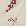 Saro Lifestyle Holiday Cheer Embroidered Berry Table Runner, 16"x72", Beige