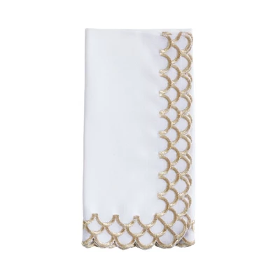 Saro Lifestyle Scalloped Edge Napkin (Set Of 4) 3 Saro Lifestyle Scalloped Edge Napkin (Set Of 4) - Image 3