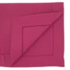 120" X 16" Polyester Hemstitched Border Table Runner Pink - Saro Lifestyle