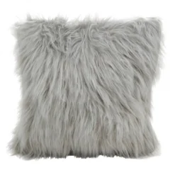 18"x18" Poly Filled Long Hair Faux Fur Square Throw Pillow - Saro Lifestyle -Saro Lifestyle GUEST 89e99ba6 119b 4fd0 a977 ed8e9540997a