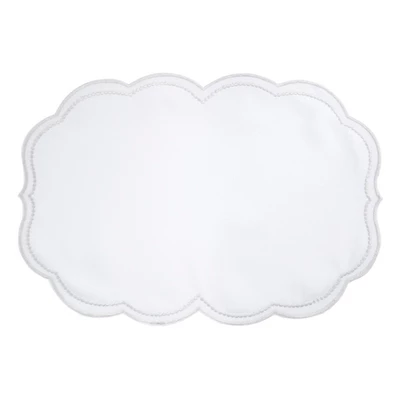 Saro Lifestyle Embroidered Polka Dot Placemat W/ Scallop Edge (Set Of 4) 7 Saro Lifestyle Embroidered Polka Dot Placemat W/ Scallop Edge (Set Of 4) - Image 7