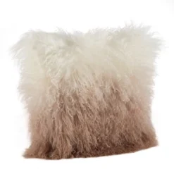 Saro Lifestyle Mongolian Collection Mongolian Lamb Fur Wool Throw Pillow, Poly Filled -Saro Lifestyle GUEST 8df2cde6 c851 4e4f 9cb6 3b7e79e6e840