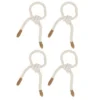 Saro Lifestyle Napkin Holder Rings With Knotted Rope Design (Set Of 4)