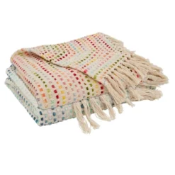 Saro Lifestyle Tasseled Throw With Confetti Design -Saro Lifestyle GUEST 916d0d3a 5c7d 4ed7 83e9 d89608317b51