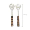 Saro Lifestyle Artisan Wood & Resin Salad Server Set Black