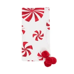 Saro Lifestyle Peppermints Napkin (Set Of 4), 20", Red/White -Saro Lifestyle GUEST 95f66083 7dee 46ab b5c5 094984c2437d