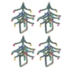 Saro Lifestyle Beaded Christmas Tree Napkin Ring (Set Of 4)