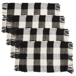 Saro Lifestyle Placemat With Buffalo Plaid Design (Set Of 4) -Saro Lifestyle GUEST 988cf7db d720 4f88 8eda ba8c0c8caf23